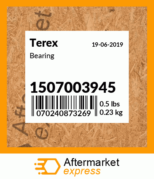 Spare part 1507003945 + Bearing