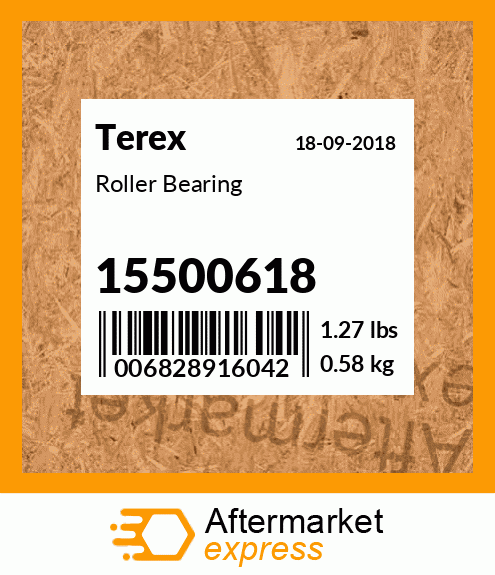 Spare part 15500618 + Roller Bearing