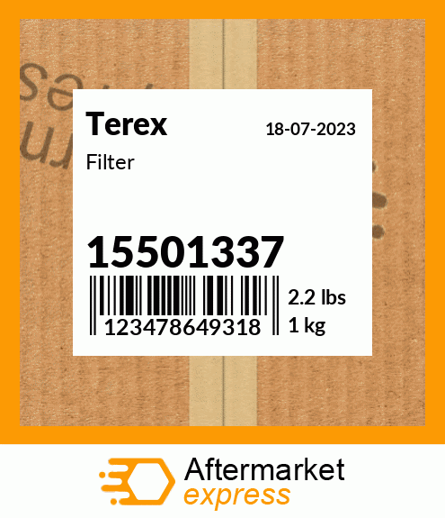 Spare part 15501337 + Filter