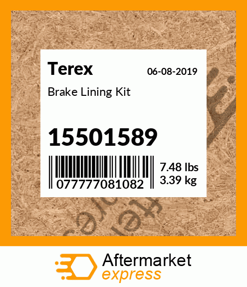 Spare part 15501589 + Brake Lining Kit