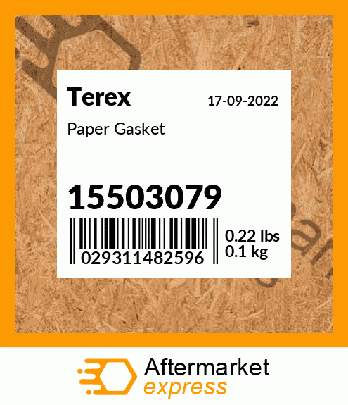 Spare part 15503079 + Paper Gasket