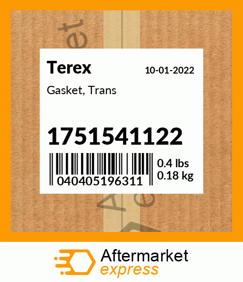 Spare part 1751541122 + Gasket, Trans