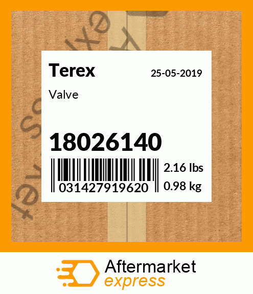 Spare part 18026140 + Valve