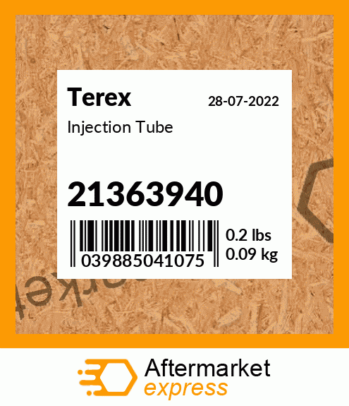 Spare part 21363940 + Injection Tube