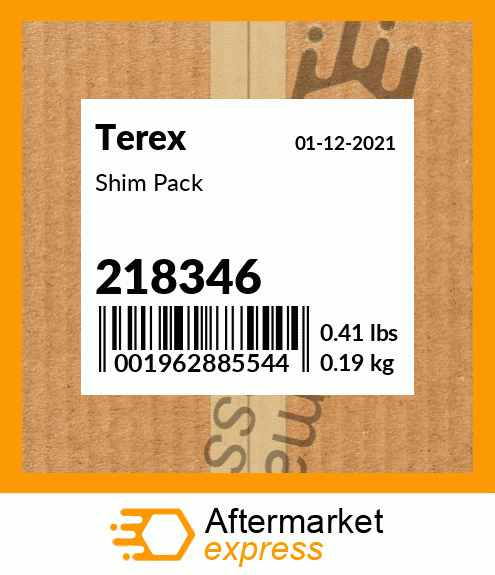 Spare part 218346 + Shim Pack