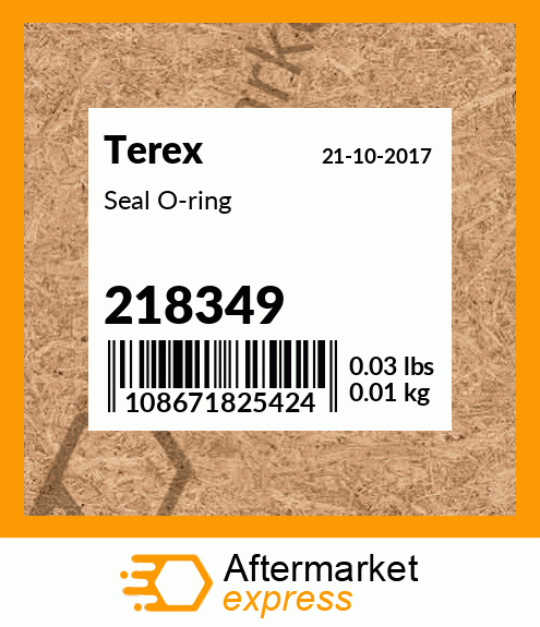 Spare part 218349 + Seal O-ring