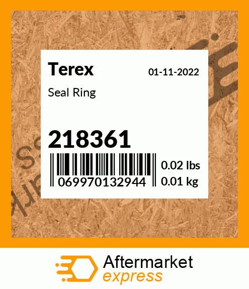 Spare part 218361 + Seal Ring