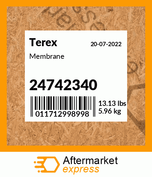 Spare part 24742340 + Membrane