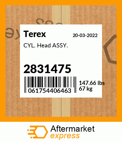 Spare part 2831475 + CYL. Head ASSY.