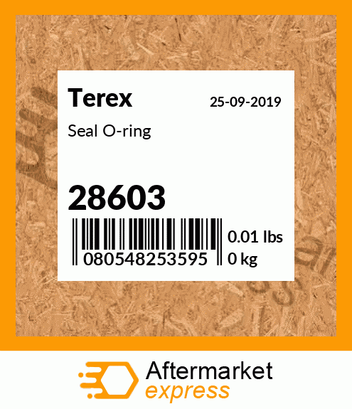 Spare part 28603 + Seal O-ring