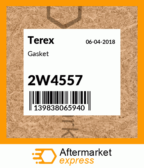 Spare part 2W4557 + Gasket