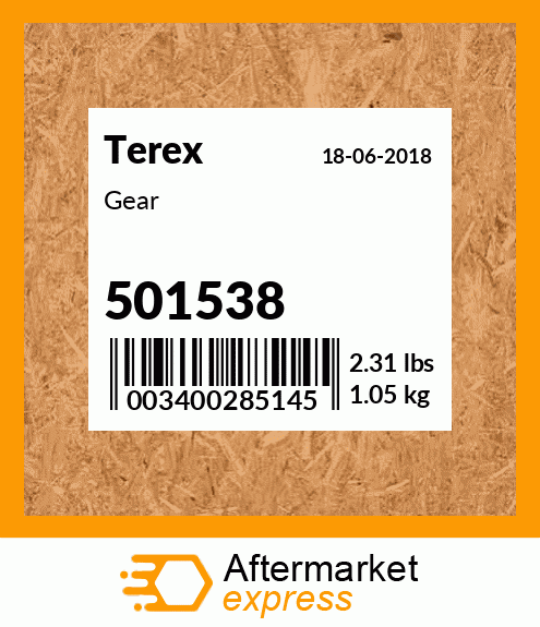 Spare part 501538 + Gear