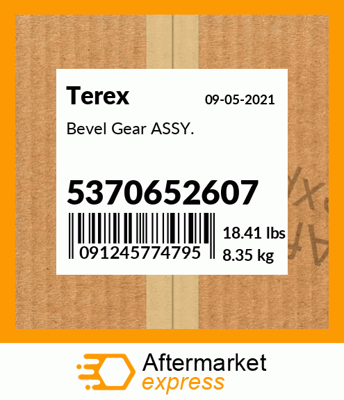 Spare part 5370652607 + Bevel Gear ASSY.