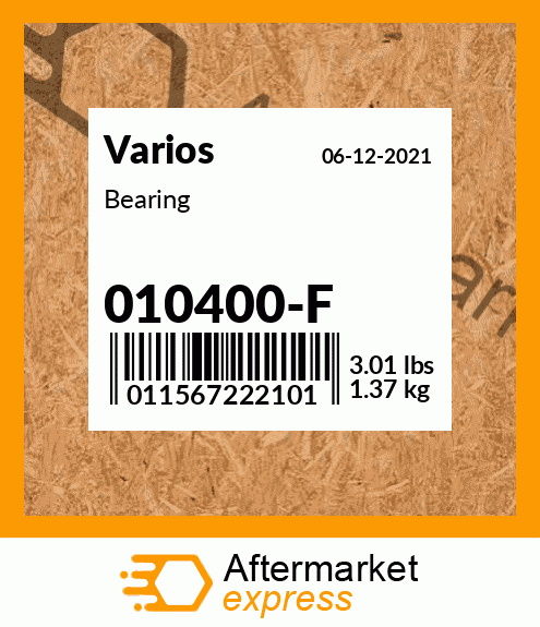 Spare part 010400-F + Bearing