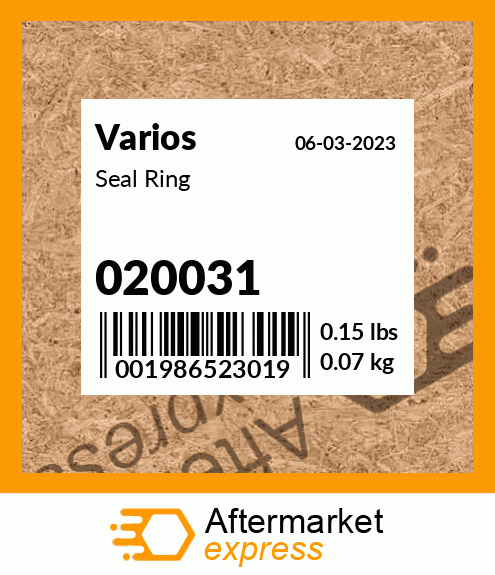 Spare part 020031 + Seal Ring