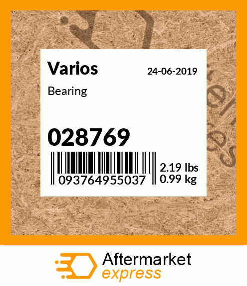 Spare part 028769 + Bearing