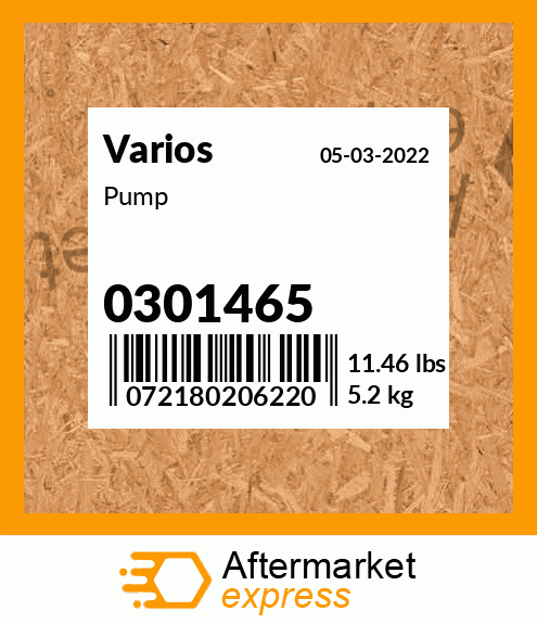 Spare part 0301465 + Pump