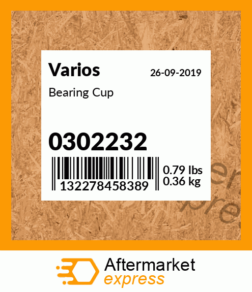 Spare part 0302232 + Bearing Cup