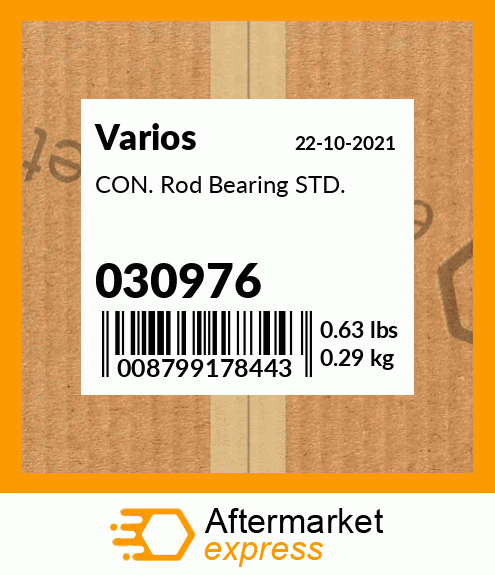 Spare part 030976 + CON. Rod Bearing STD.