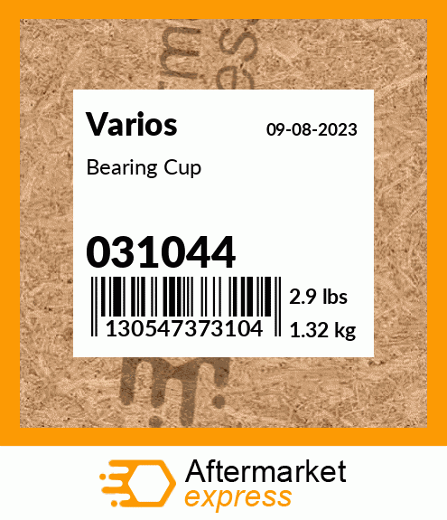 Spare part 031044 + Bearing Cup