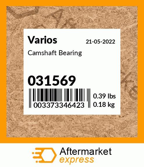 Spare part 031569 + Camshaft Bearing