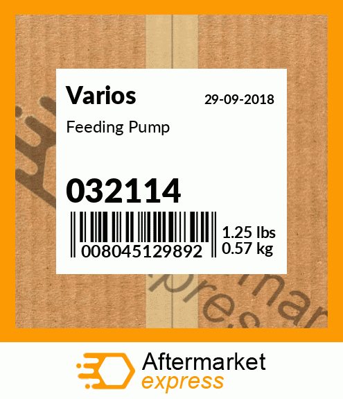 Spare part 032114 + Feeding Pump