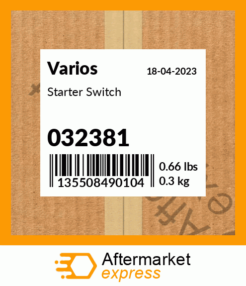 Spare part 032381 + Starter Switch