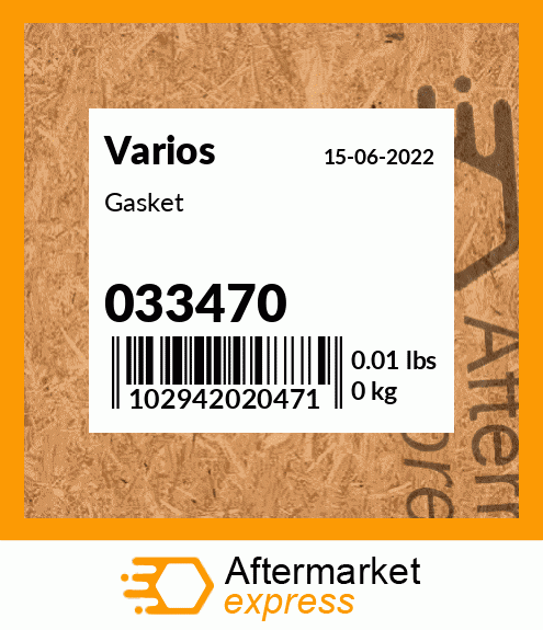 Spare part 033470 + Gasket