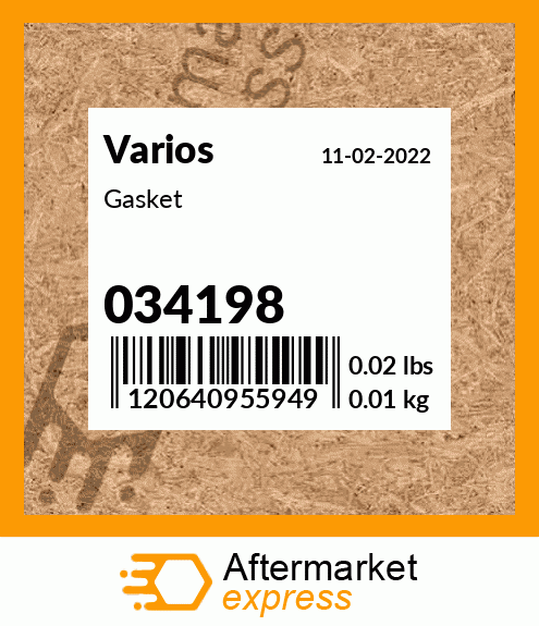 Spare part 034198 + Gasket