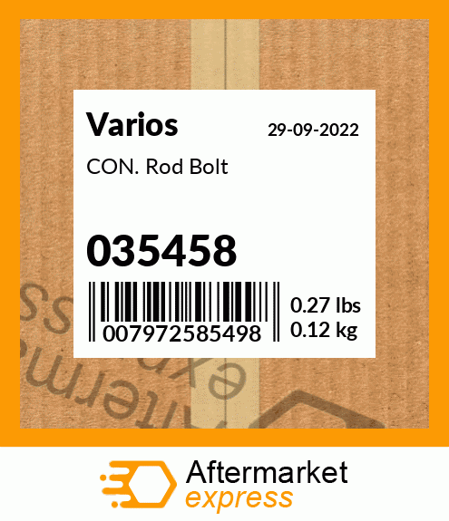 Spare part 035458 + CON. Rod Bolt