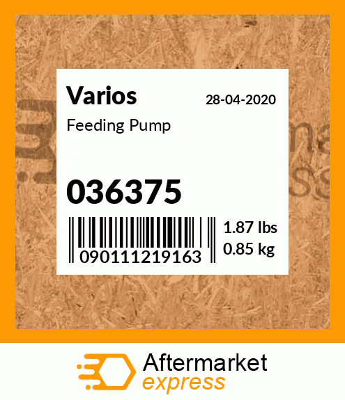 Spare part 036375 + Feeding Pump