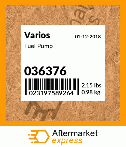 Spare part 036376 + Fuel Pump