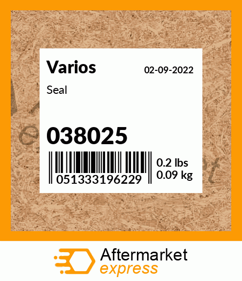 Spare part 038025 + Seal