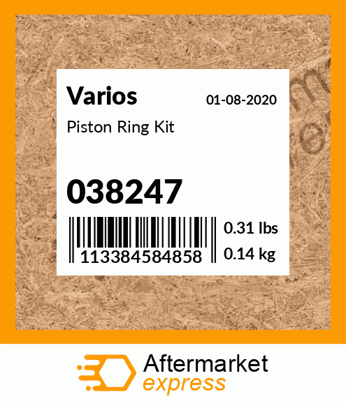 Spare part 038247 + Piston Ring Kit