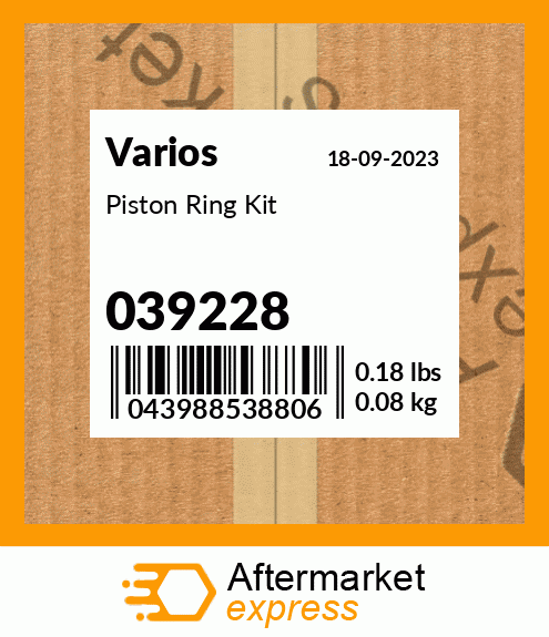 Spare part 039228 + Piston Ring Kit