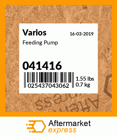 Spare part 041416 + Feeding Pump