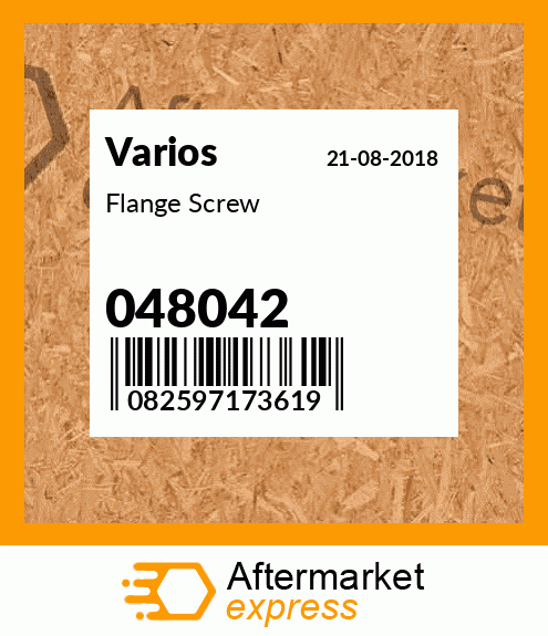 Spare part 048042 + Flange Screw