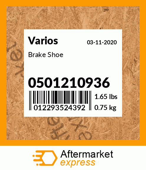 Spare part 0501210936 + Brake Shoe