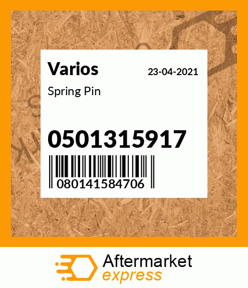 Spare part 0501315917 + Spring Pin