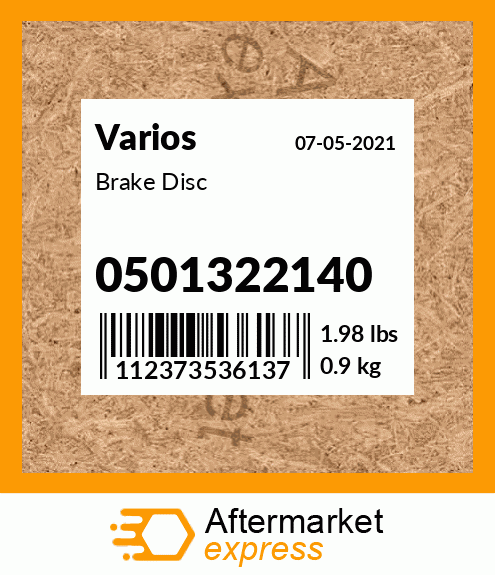 Spare part 0501322140 + Brake Disc