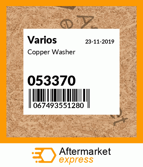 Spare part 053370 + Copper Washer