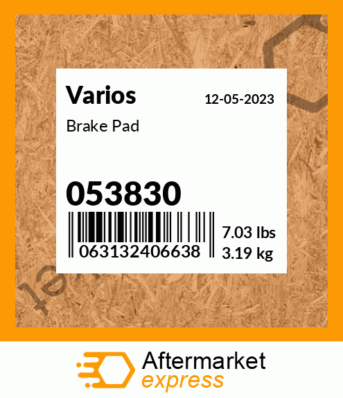 Spare part 053830 + Brake Pad