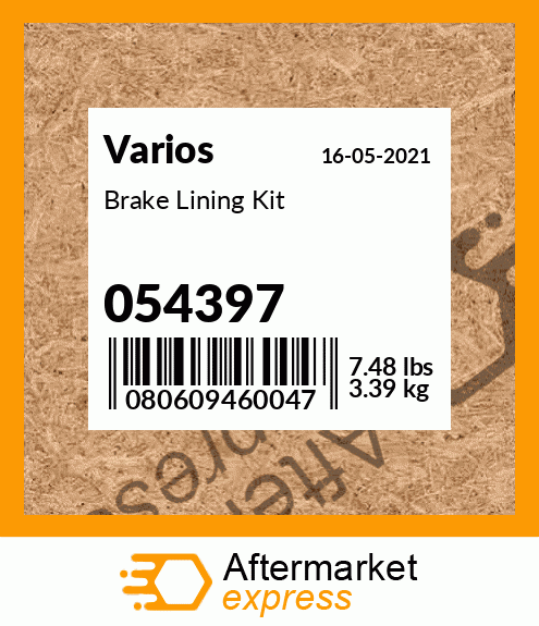 Spare part 054397 + Brake Lining Kit