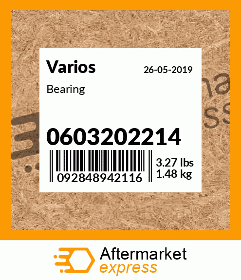 Spare part 0603202214 + Bearing