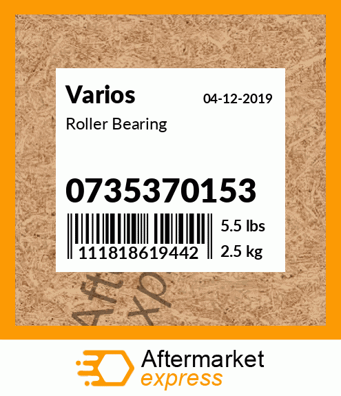 Spare part 0735370153 + Roller Bearing