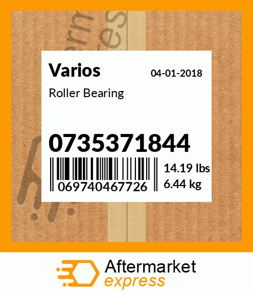 Spare part 0735371844 + Roller Bearing