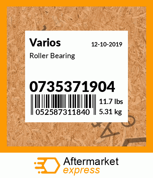 Spare part 0735371904 + Roller Bearing