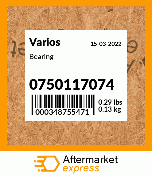 Spare part 0750117074 + Bearing