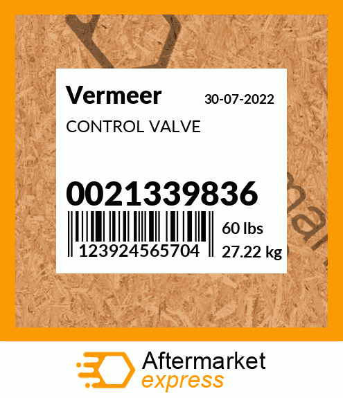 Spare part 0021339836 + CONTROL VALVE