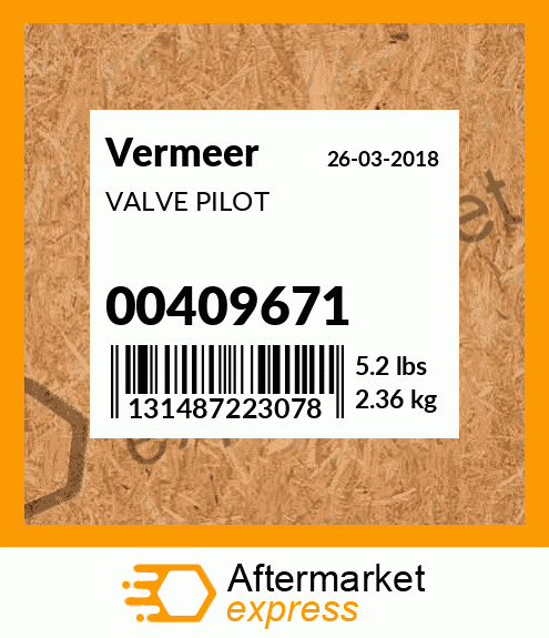 VALVE PILOT 00409671